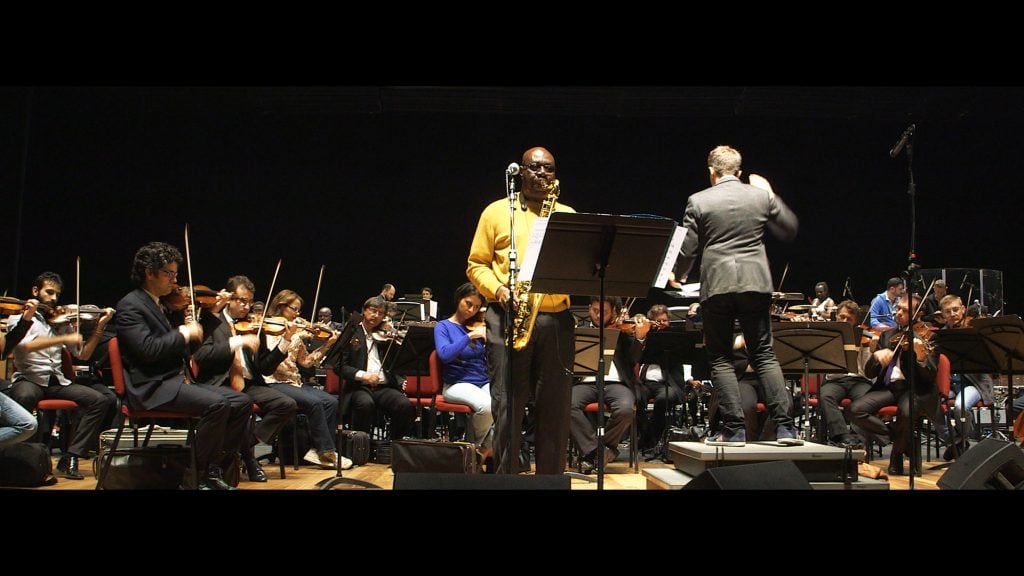 Avec un orchestre symphonique, déjà, pour les JO de Rio, en 2016. © Thierry Dechilly