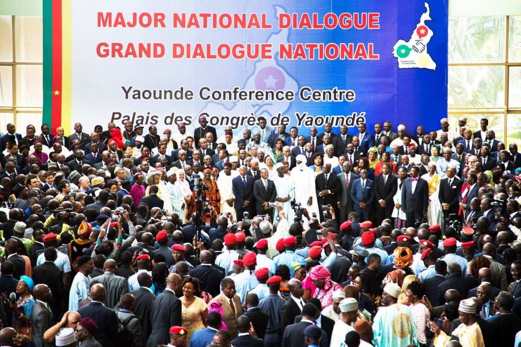 OUverture du dialogue national à Yaoundé, le 3 décembre. © STR/AFP