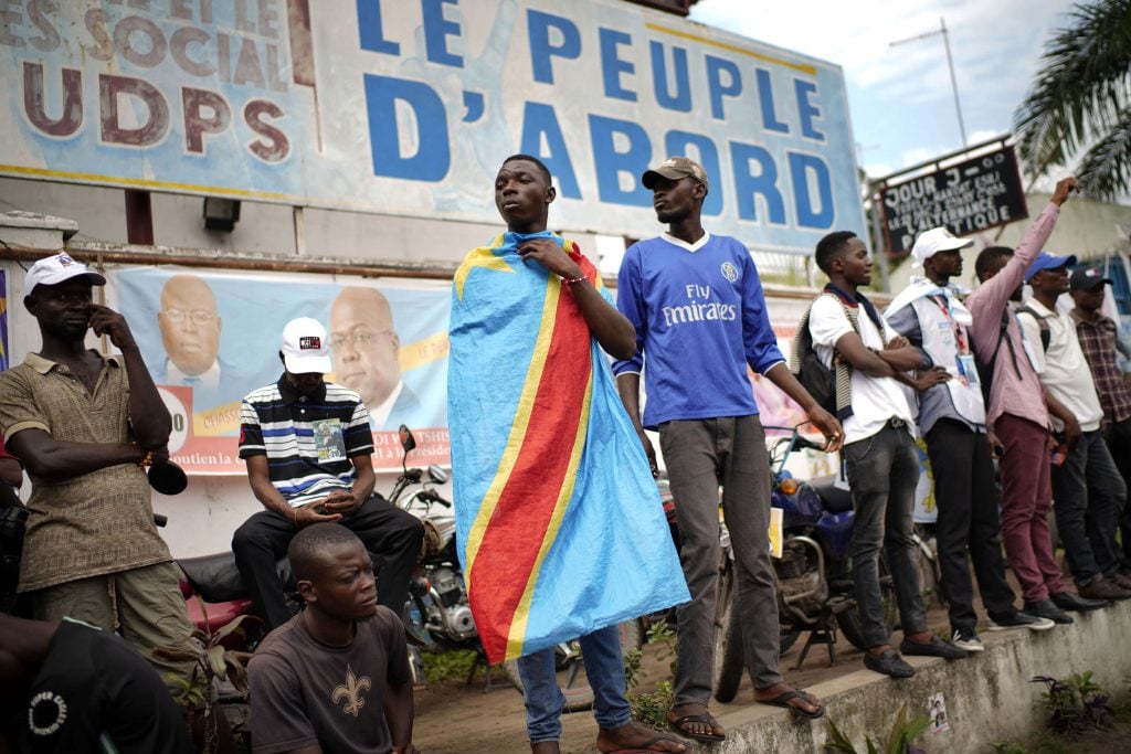 Des militants de l'UDPS, au siège du parti de Félix Tshisekedi, à Kinshasa le 21 décembre 2018 (archive / Illustration). © Jerome Delay/AP/SIPA