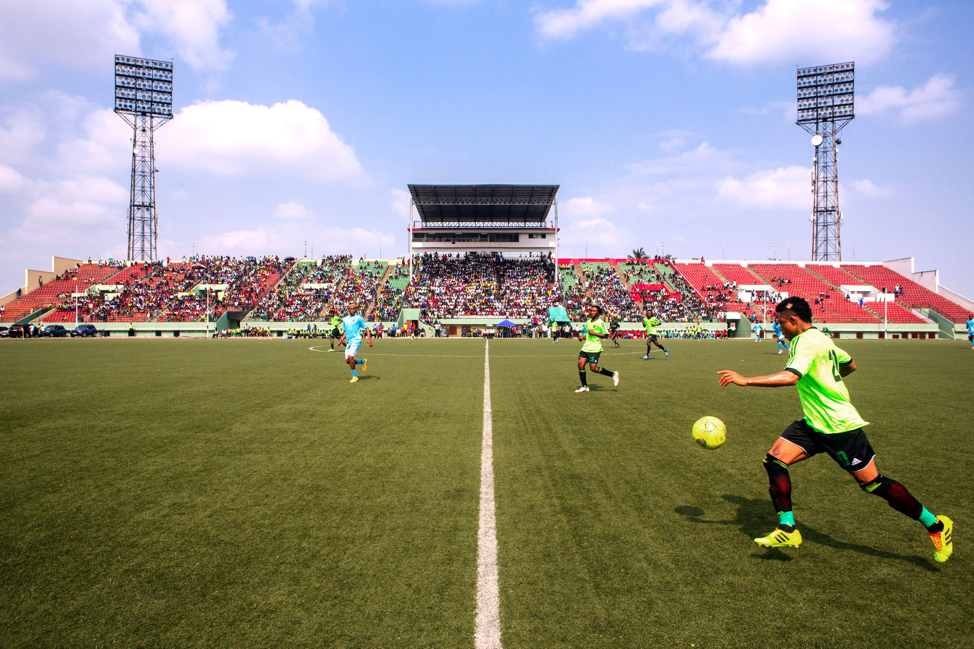 Match de préparation entre les Léopards de RD Congo et l’AS Vita Club, le 8 octobre 2014. © Gwenn Dubourthoumieu pour J.A.