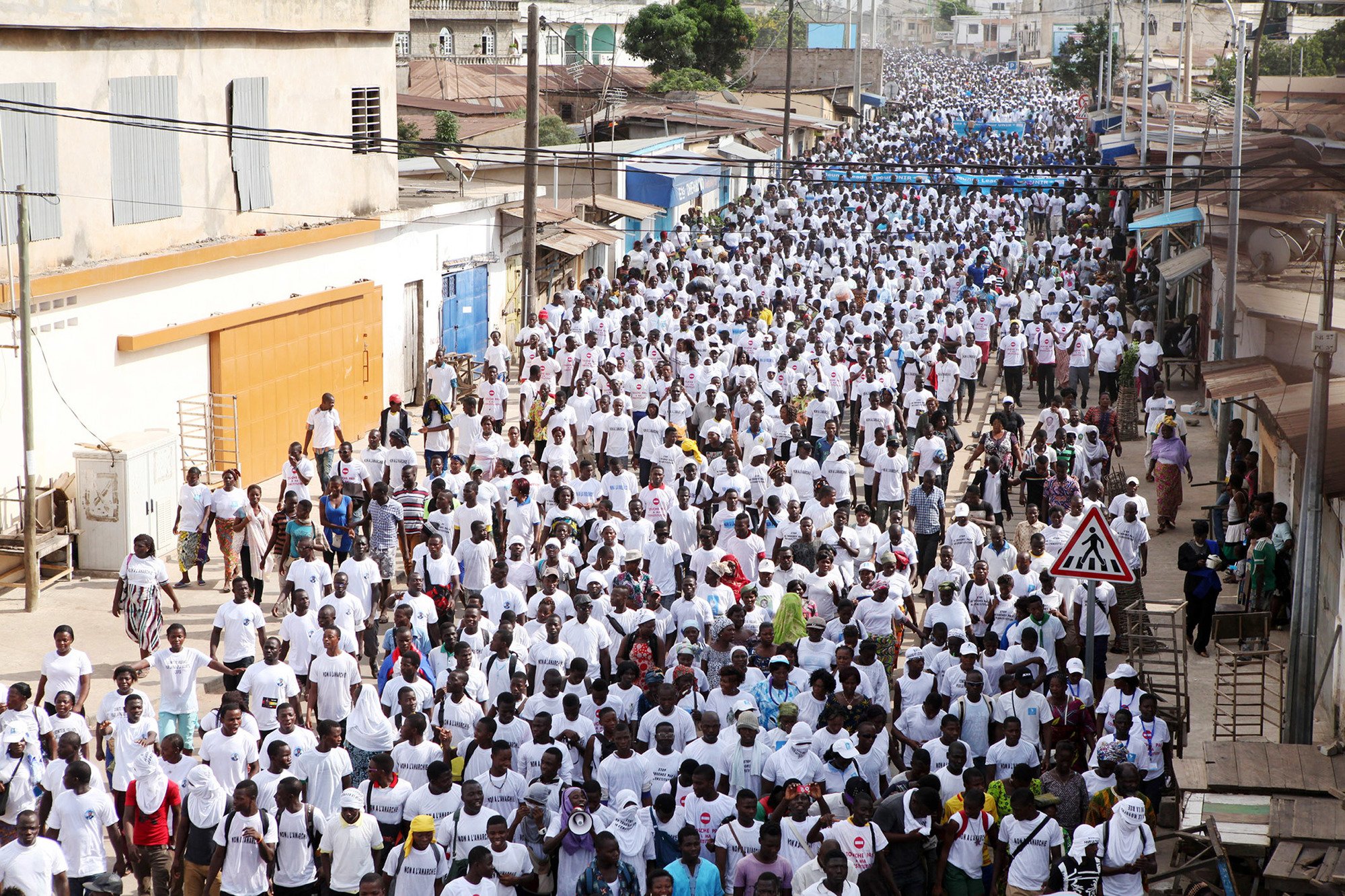 Marche organisée par le parti présidentiel (UNIR), le 20 septembre 2017, en soutien à Faure Gnassingbé. © Photo : Présidence togolaise.