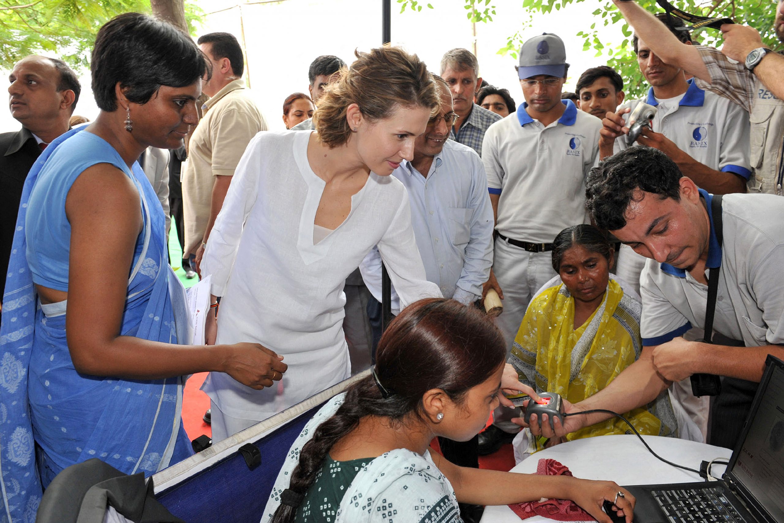Asma al-Assad à New Delhi, le 18 juin 2008. © Balkis Press/ABACA