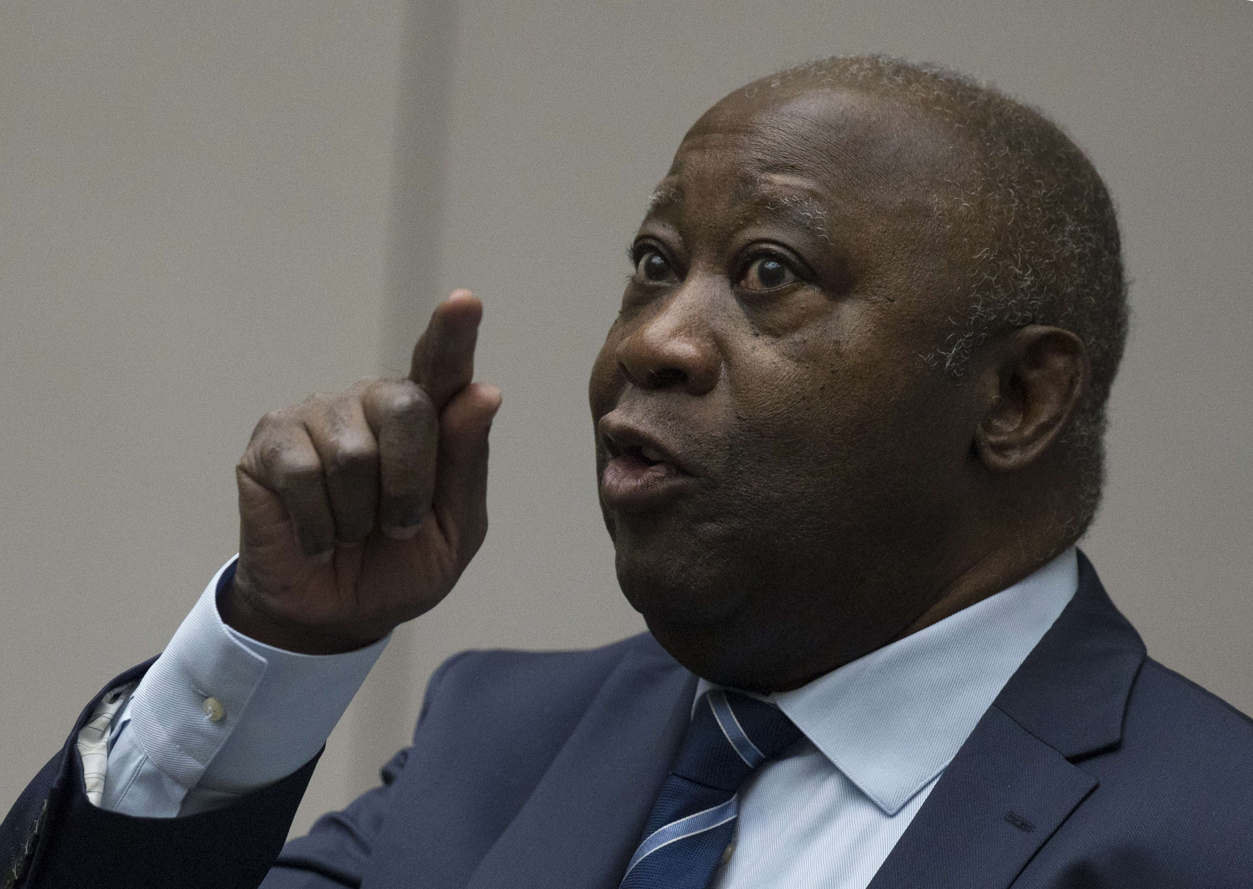 Laurent Gbagbo, à la CPI le mardi 15 janvier 2019. © Peter Dejong/AP/SIPA