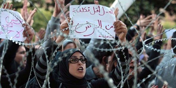 Des manifestants de Siliana, le 30 novembre 2012 © Amine Landoulsi/AP/SIPA