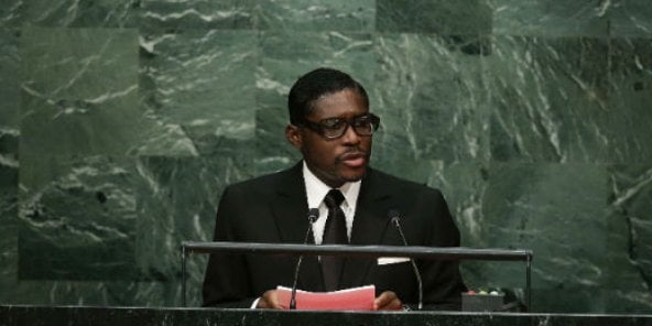 Teodorín Obiang, le 30 septembre 2015 au siège des Nations Unies (image d'illustration). © Frank Franklin II/AP/SIPA