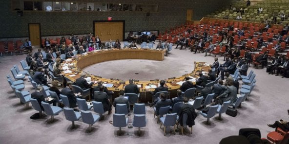 Au Conseil de sécurité de l'ONU. © Mary Altaffer/AP/SIPA