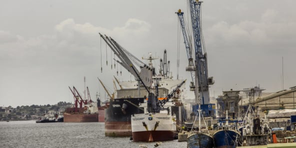 Le port d'Abidjan, en 2016 (illustration). © Jacques Torregano pour JA
