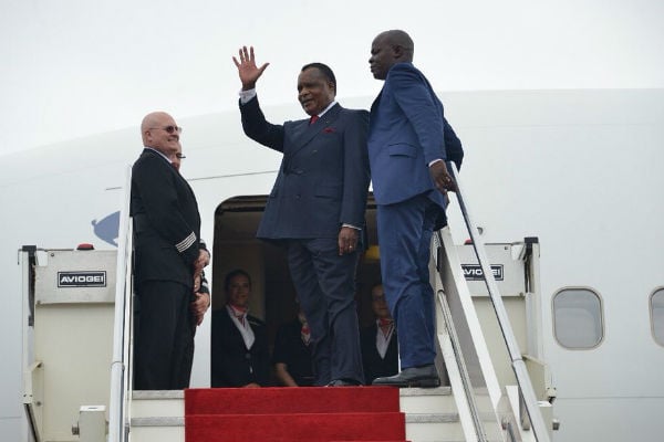 Denis Sassou Nguesso, à son départ de Brazzaville pour Erevan, le 10 octobre 2018. © DR / Présidence congolaise