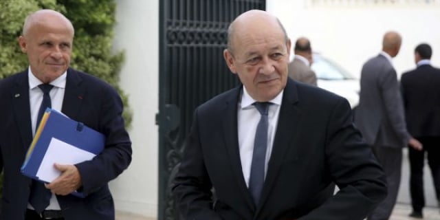 Le ministre français des Affaires étrangères, Jean-Yves Le Drian, en juillet 2018. © Hassene Dridi/AP/SIPA