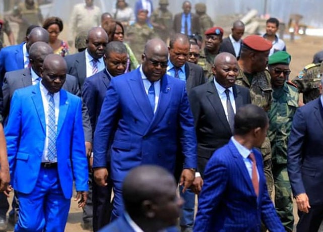 Le président congolais, Félix Tshisekedi, et son directeur de cabinet, Vital Kamerhe, lors d'une visite officielle le 2 septembre 2019. © DR / présidence de la République, RDC