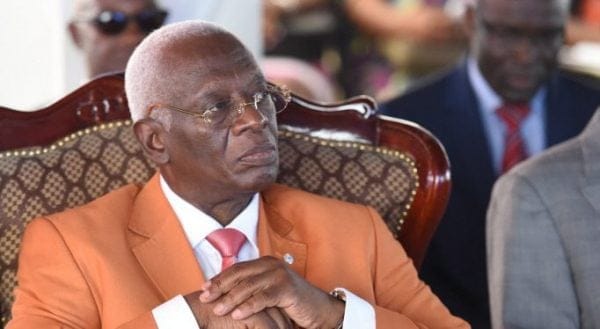 Aboudramane Sangaré lors de la commemoration de l’arrestation de Laurent Gbagbo le 11 avril 2017 à Abidjan © Olivier / JEUNE AFRIQUE