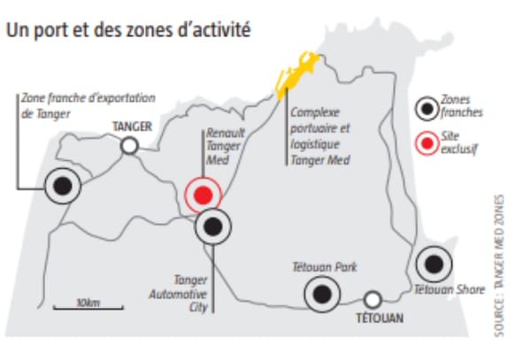 Un port et des zones d’activité © Tanger Med Zones