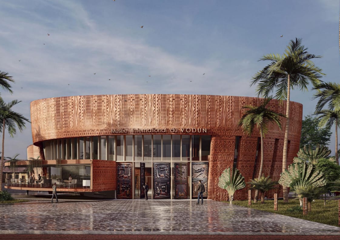 Vue du futur Musée International du Vaudou, à Porto Novo.