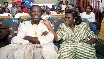 Meeting à Abidjan pour l’élection présidentielle d’octobre 1990.