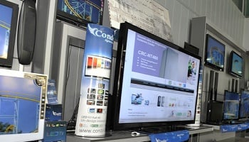 Seuls les produits réalisés ou assemblés en Algérie sont éligibles au crédit à la consommation. Vue du showroom du groupe industriel algérien Condor, producteur d’appareils électroménagers.