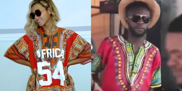Beyonce et Fabregas portant des dashikis.
