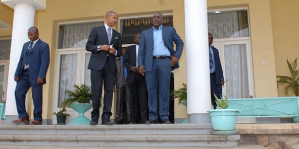 Moïse Katumbi (à g.) avec Joseph Kabila © The voice of Congo