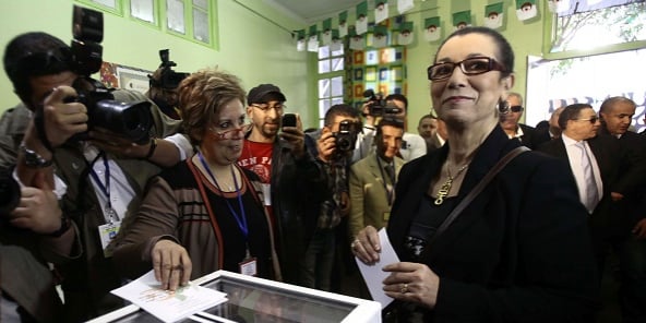 Louisa Hanoune, secrétaire générale du Parti des travailleurs (PT), en avril 2014.