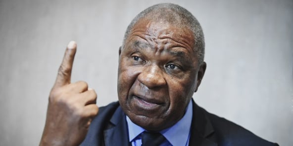 François-Xavier Beltchika, président du Congrès des démocrates pour le progrès social (CDPS) et ancien proche de l'opposant historique Étienne Tshisekedi, le 20 avril 2016 à Paris.