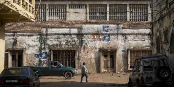 Vue du quartier Bissau velho, le plus ancien de Bissau.