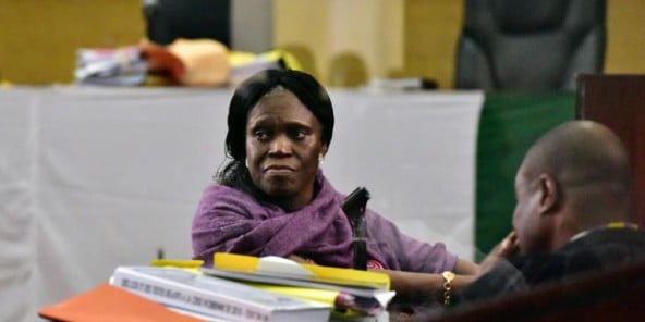L'épouse de l'ancien président ivoirien Laurent Gbagbo, Simone Gbagbo, le deuxième jour de son procès, le 1er juin 2016 à Abidjan.