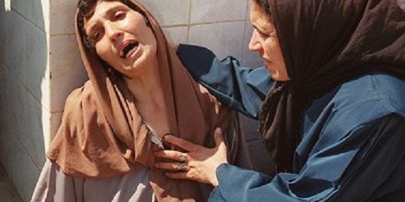 « Une madonne en enfer », photo de Hocine Zouarar pour AFP
