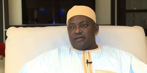 Adama Barrow à Dakar le 21 janvier 2017.