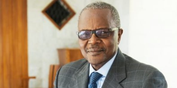 Ousmane Tanor Dieng, secrétaire général du Parti Socialiste, Dakar, mars 2017.