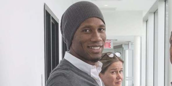 La star du foot ivoirien Didier Drogba, à Montréal, le 2 décembre 2016.