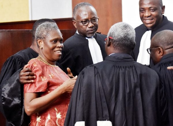 Simone lors de l’ouverture de son procès devant la Cour d’assises d’Abidjan, le 9 mai 2016.
