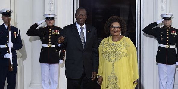 Le couple Compaoré, invité à dîner par l’ancien président Barack Obama, le 5 août 2014.