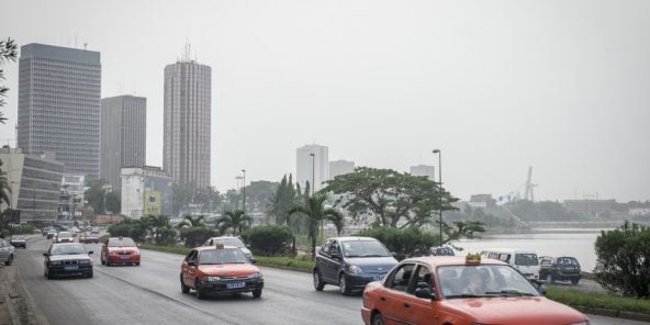 Abidjan, Côte d'Ivoire, le 16 avril 2015. Le plateau, quartier des affaires.