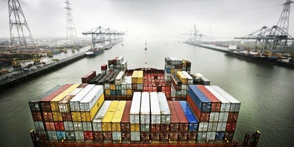 Le trafic entre la cité européenne et le continent s’élevait à 25,46 millions de tonnes en 2016, soit 12,11 % de l’activité anversoise totale.