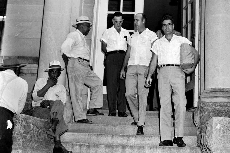Les meurtriers R. Bryant (à dr.) et J. W. Milam, acquittés après un procès inique. © AP/SIPA