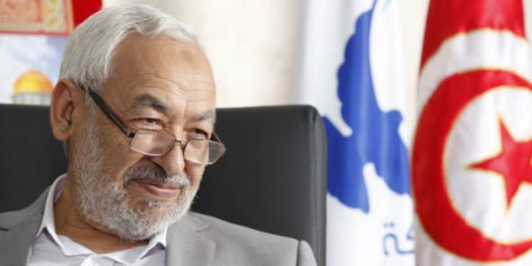 Rached Ghannouchi, le chef du parti Ennahdha, dans son cabinet à Montplaisir, à Tunis, le 7 août 2012.