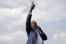 Le Président Uhuru Kenyatta lors d'un meeting à Ongata Rongai, à quelques kilomètres de Nairobi, le 5 septembre 2017.