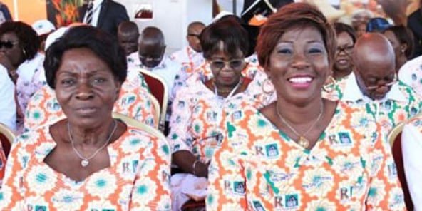Kandia Camara au 3e congrès ordinaire du RDR, le 10 septembre 2017, à Abidjan, Côte d'Ivoire.