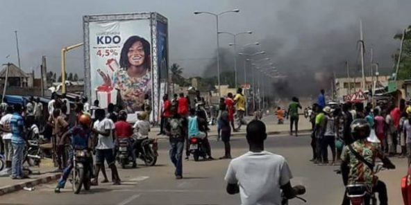 Manifestation de l’opposition à Lomé, le mercredi 18 octobre 2017.