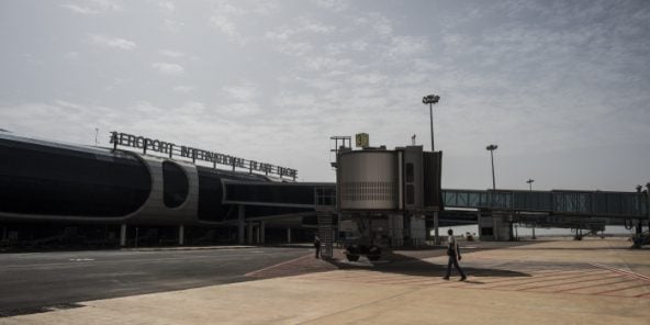Sur le tarmac de l'aéroport international Blaise Diagne (AIBD).