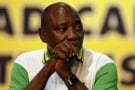 Cyril Ramaphosa lors du congrès de l'ANC qui a abouti à son élection à la tête du parti, le 18 décembre 2017 à Johannesburg.