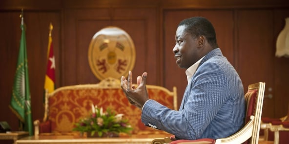 Le président togolais Faure Gnassingbé lors de l’interview à Jeune Afrique, le 10 décembre 2017.