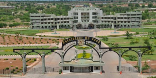 Le palais de la présidence du Burkina Faso, en 2010.
