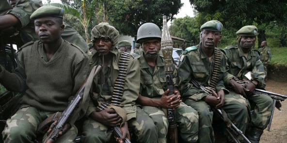Des soldats congolais (FARDC) en 2012.