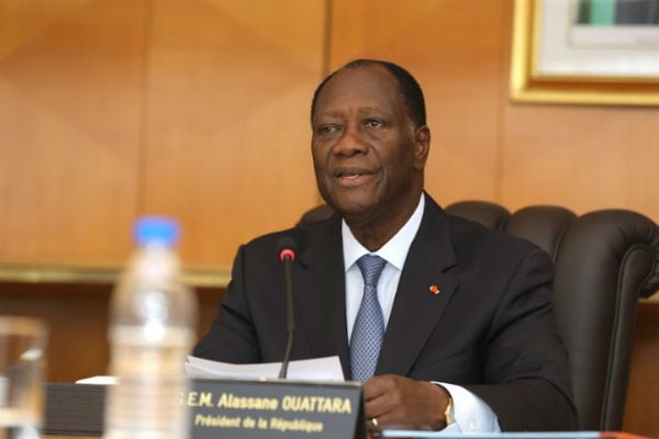 Alassane Ouattara, lors de son allocution télévisée du 7 mars 2018.