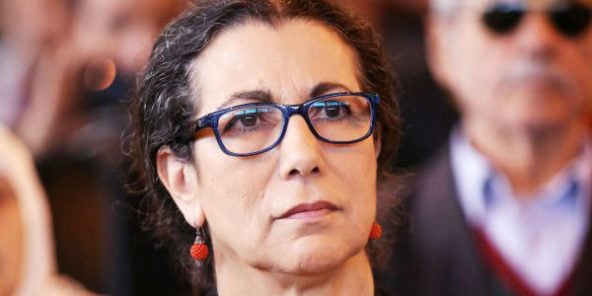 Meeting de Louisa Hanoune, secrétaire générale du Parti des Travailleurs, en campagne pour pour les élections législatives, à Alger (Algérie) le 29 avril 2017