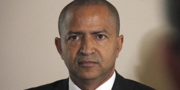 L’opposant Moïse Katumbi, lors d’une conférence de presse à Paris, en juin 2016.