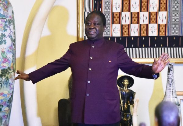Le 19 avril 2018, à Daoukro, Henri Konan Bédié annonce que le PDCI présentera son propre candidat à la présidentielle © Sia Kambou/AFP