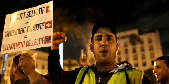 Des salariés de Centrale Danone manifestent devant le Parlement marocain, le 5 juin 2018, contre le boycott (image d’illustration).