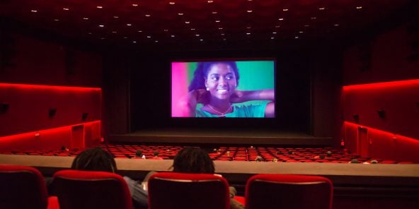 Le cinéma Majestic Ivoire à Abidjan (Côte d’Ivoire), à l’interieur de l’hôtel Sofitel Ivoire. Durant une projection de « Star wars: Rogue One » Le 17/12/2016