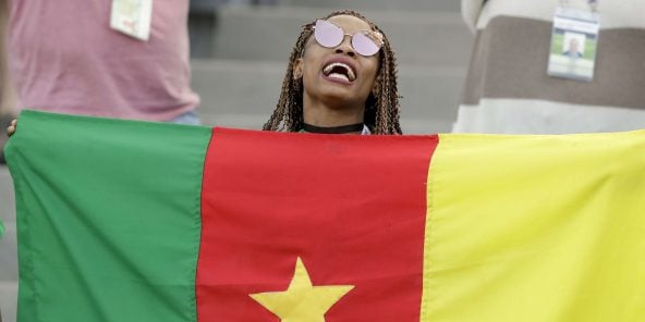 Une supportrice de l’équipe nationale camerounaise, en juin 2017 à Sotchi.